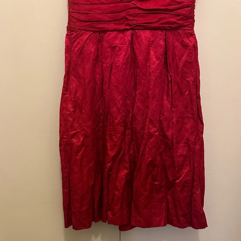 Tracy Reese Vibrant Red Sleeveless Midi Dress - Picture 10 of 12